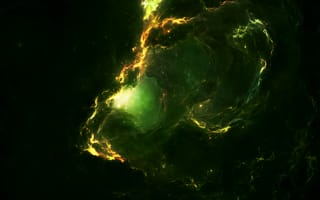 Картинка космос, вода, зеленый, астрономический объект, атмосфера