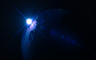 Картинка земля, планета, синий, свет, астрономический объект