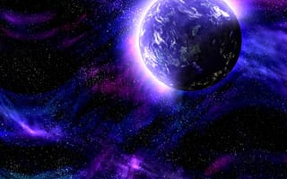 Картинка Галактика, космическое пространство, пурпур, природа, Фиолетовый