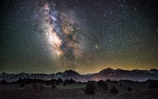 Картинка Галактика, Млечный Путь, звезда, Астрономия, ночное небо