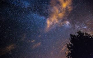 Картинка астрономический объект, Галактика, атмосфера, космическое пространство, ночь
