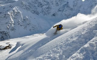 Картинка Эльбрус, сноуборд, экстремальный вид спорта, лыжня, снег
