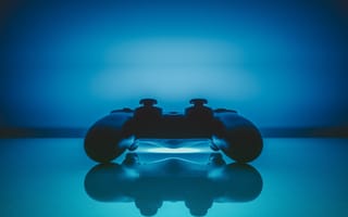 Картинка игровой контроллер, Разработчик видеоигр, синий, свет, вода