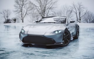 Картинка Астон Мартин, спорткар, авто, aston martin vantage, снег