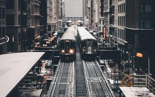 Картинка поезд, железнодорожный транспорт, транспорт, городской район, метрополия