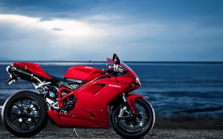 Картинка дукати 1098, ducati, мотоцикл, красный цвет, авто