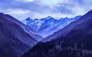 Картинка гора, горный хребет, горный рельеф, нагорье, природа