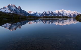 Картинка отражение, гора, горный рельеф, водоем, природа