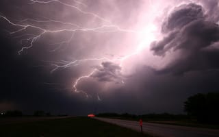 Картинка Гроза, буря, молния, гром, удар молнии