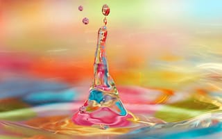 Картинка арт, вода, падение, жидкий, жидкость пузырь