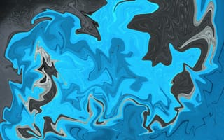 Картинка морская биология, синий, бирюза, арт, лазурный