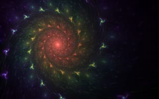 Картинка Галактика, астрономический объект, Вселенная, фрактальное искусство, космическое пространство