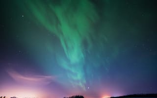 Картинка Аврора, природа, атмосфера, горизонт, ночь