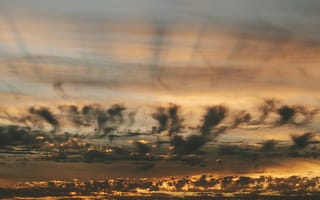 Картинка закат, облако, послесвечение, горизонт, атмосфера
