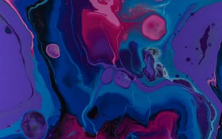 Картинка пурпур, синий, арт, акриловая краска, психоделическое искусство