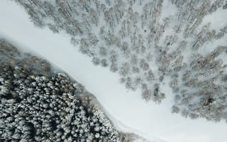 Картинка снег, зима, вода, гидроресурсы, природный ландшафт