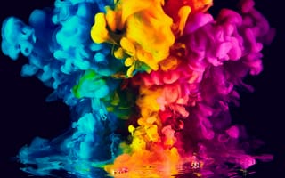 Картинка красочный дым, дым, цветной дым, цвет, красочность