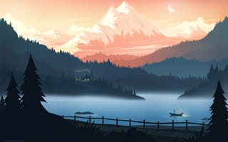Картинка Менёвская долина, вода, гора, атмосфера, мир