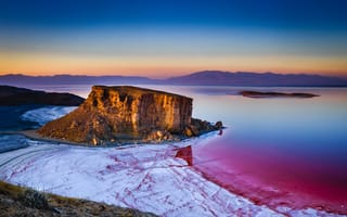 Картинка озеро Урмия, урмия, Соединенные Штаты, соленое озеро, Урмия равнина