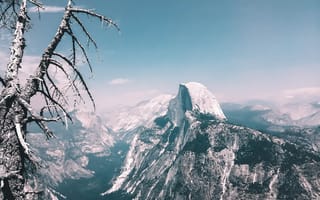 Картинка йосемитский национальный парк, йосемити, Точка Ледника, Половина Купола, клоа точка