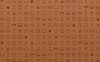 Картинка яблоко, ios, коричневый цвет, цветной, древесина