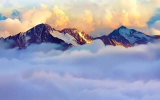 Картинка гора, скалистые горы, Гималаи, маттерхорн, горный хребет