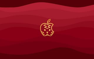 Картинка яблоко, apple, Оранжевый цвет, iMac, коричневый цвет