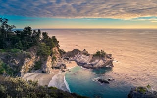 Картинка Big Sur, вода, гидроресурсы, облако, растение