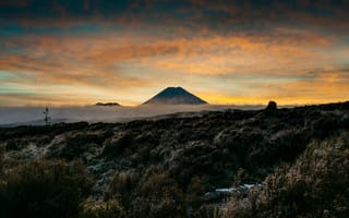 Картинка Новая Зеландия, природа, земля, облако, гора