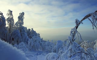 Картинка зима, снег, замораживание, гора, природа