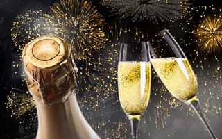 Картинка канун Нового года, шампанское, Новый год, вечеринка, день нового года