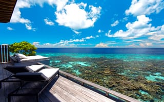 Картинка море, Мальдивы, туризм, тропическая зона, океан