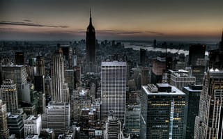 Картинка Нью-Йорк, городской пейзаж, городской район, город, метрополия