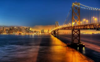 Обои мост Golden Gate, мост, ориентир, вода, городской пейзаж