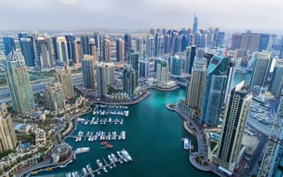 Картинка Дубай Марина, Абу Даби, город, городской район, городской пейзаж