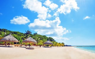 Картинка пляж, Карибский бассейн, тропическая зона, отпуск, берег