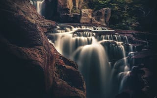 Картинка водопад, водоем, водоток, природа, вода