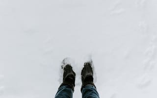 Картинка Зима, Снег, Ноги, Обувь, Разное