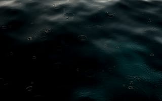 Картинка Вода, Дождь, Капли, Темный, Темные, Волны