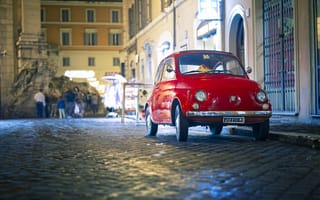 Картинка Фиат (Fiat), Тачки (Cars), Красный, Вид Спереди, 500Px