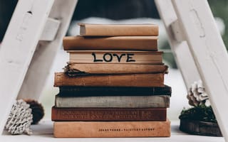 Картинка Любовь, Книги, Слова, Надпись
