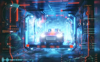 Картинка Ауди (Audi), 3D, Робот, Автомобиль, Энергия