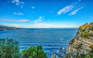 Картинка Италия, Природа, Амальфи, Море, Холм