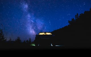 Картинка Природа, Ночь, Автомобиль, Звездное Небо