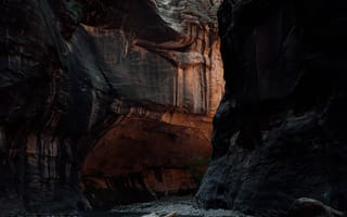 Картинка Природа, Река, Пещера, Каменный, Скалы