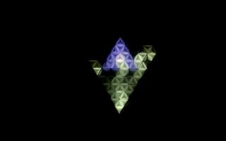 Обои Темные, Подсветка, Оригами, Искусство, Треугольник
