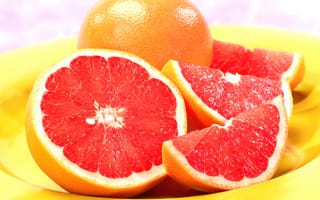 Картинка Еда, Оранжевый, Дольки, Цитрусовые, Грейпфрут