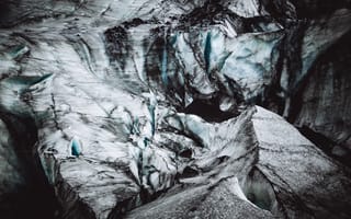 Картинка Природа, Поверхность, Ледник, Исландия, Пещера