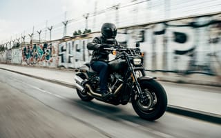 Картинка Мотоциклы, Скорость, Мотоцикл, Байк, Чоппер, Harley Davidson, Байкер