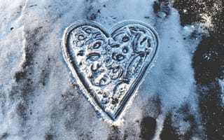 Картинка Снег, Любовь, Форма, Сердце